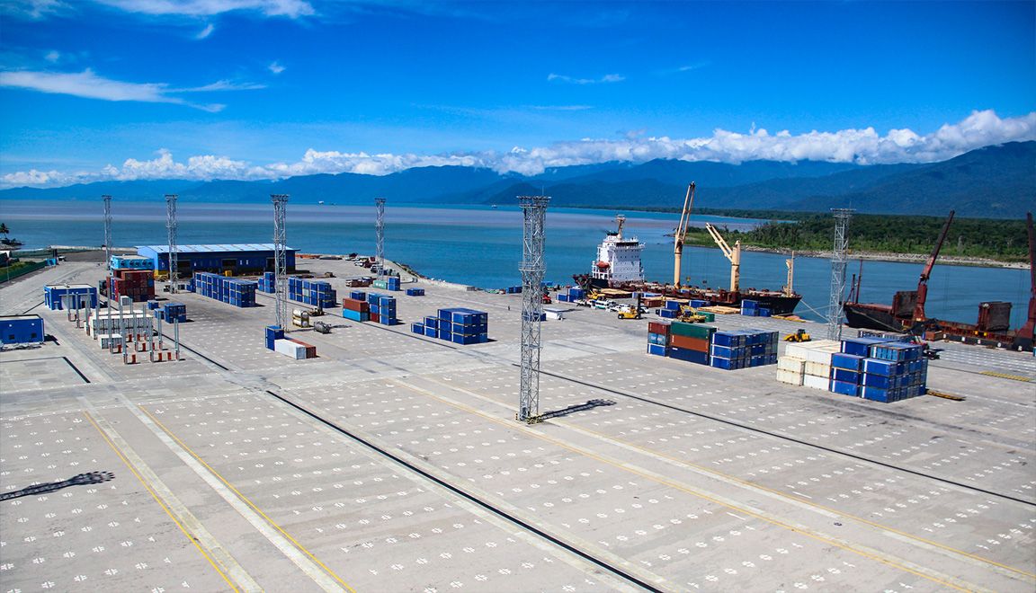 巴布亞新幾內(nèi)亞萊城港潮汐碼頭一期工程